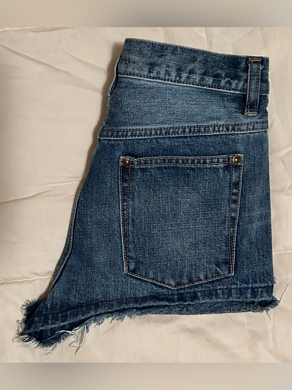 Free People Medium Blue Denim Jeans with Star-Stamped Button - Picture 2 of 9